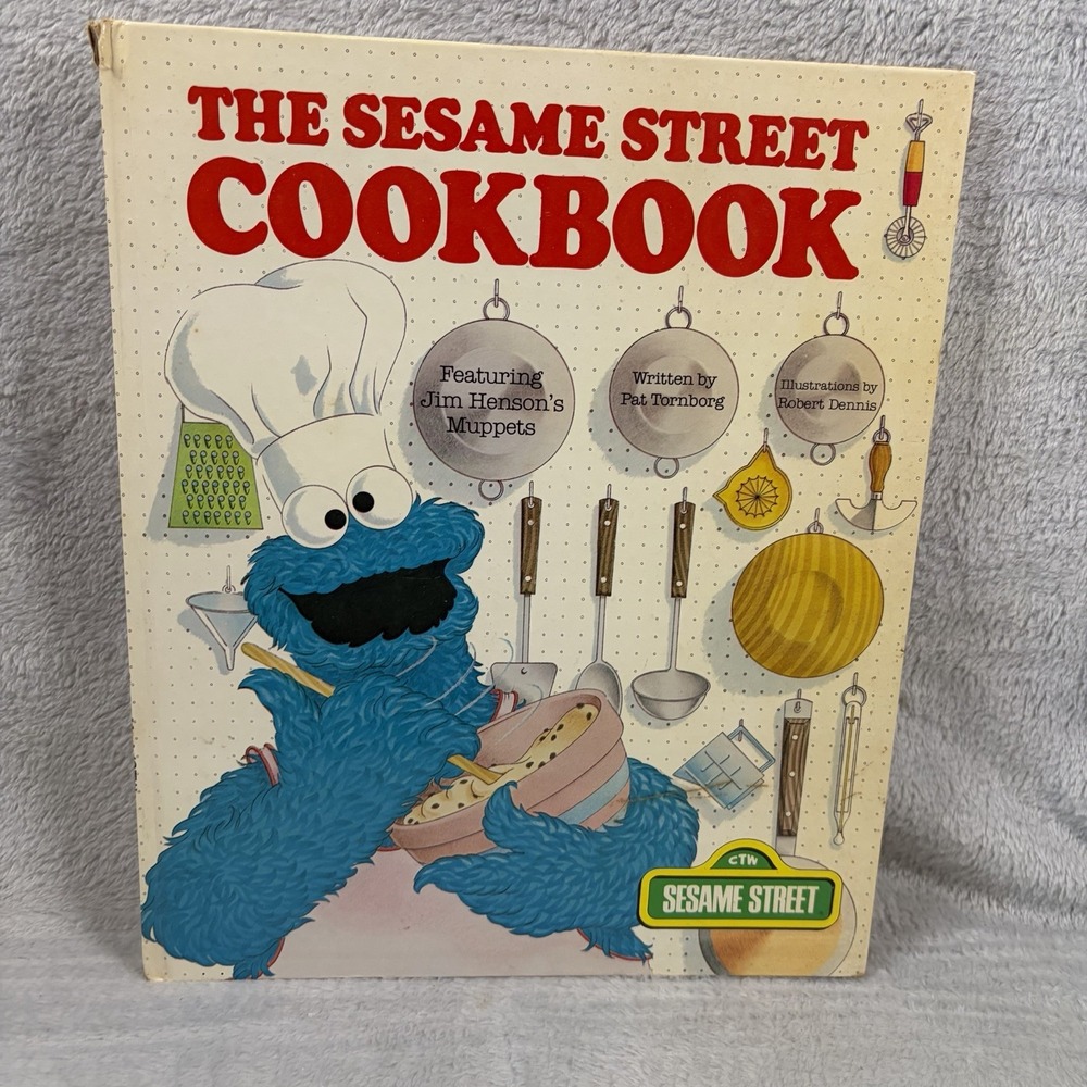 Vintage 1978 Sesame Street Cookbook Jim Henson Muppets Cookie Monster Hardcover